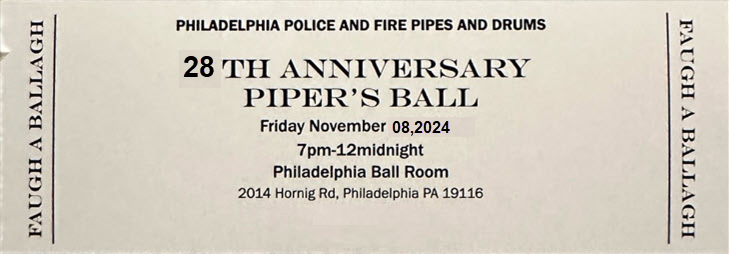 28th Anniversary Pipers Ball